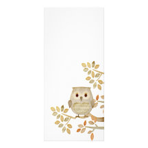 Carte musicale de support de hibou d'arbre carte double en  couleur
