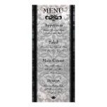 Carte noire de fantaisie de menu de réception de m carton d'invitation