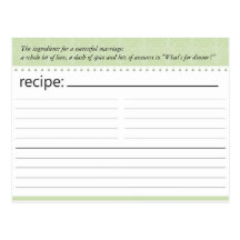 Carte nuptiale de recette de douche carte postale