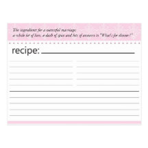 Carte nuptiale de recette de douche carte postale