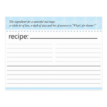 Carte nuptiale de recette de douche carte postale