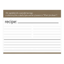 Carte nuptiale de recette de douche cartes postales