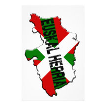 Carte Pays Basque euskal herria incrusté Papiers À Lettres