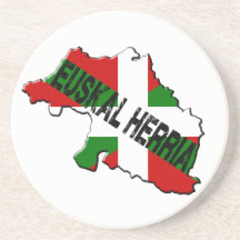 Carte pays basque plus drapeau euskal herria dessous de verres