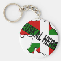 Carte pays basque plus drapeau euskal herria porte-clés