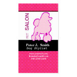 Carte perforée pourpre rose de fidélité de caniche cartes de visite professionnelles