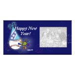 Carte photo - base-ball de nouvelle année cartes de vœux avec photo