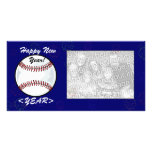 Carte photo - base-ball de nouvelle année photocartes personnalisées