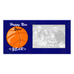 Carte photo - basket-ball de nouvelle année photocarte customisée