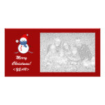 Carte photo - bonhomme de neige de base-ball de No Photocarte Customisée