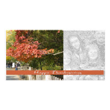 Carte photo de bon thanksgiving cartes avec photo