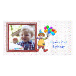 Carte photo de clown d'anniversaire cartes de vœux avec photo