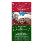 Carte photo de flocons de neige de Noël Photocartes