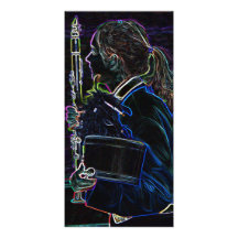 Carte photo de marche de Clarinetist Cartes De Vœux Avec Photo