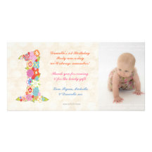 Carte photo de Merci d'anniversaire de bébé de béb Cartes De Vœux Avec Photo