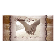 Carte photo de Merci de mariage campagnard de do-i Cartes Avec Photo