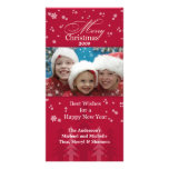 Carte photo de neige de Noël Photocarte Personnalisée