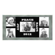 Carte photo de Noël avec amour de paix de joie de  Cartes Avec Photo