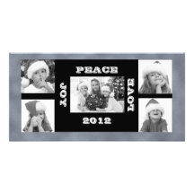 Carte photo de Noël avec amour de paix de joie de  Cartes Avec Photo