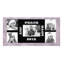Carte photo de Noël avec amour de paix de joie de  Cartes Avec Photo