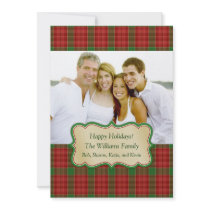 Carte photo de plaid de Noël