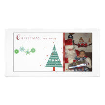carte photo de vacances d'arbre de Noël Photocarte Personnalisée