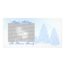 Carte photo de vacances d'arbres de Frost N Cartes De Vœux Avec Photo