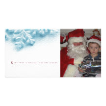 Carte photo de vacances de flocon de neige de Noël Cartes De Vœux Avec Photo
