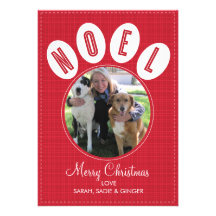 "Carte photo de vacances du Noel de fourrure" Invitation