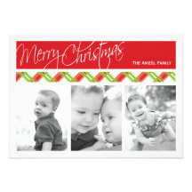Carte photo des vacances 3 du plaid | de Noël Faire-parts