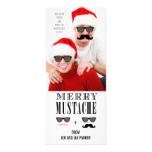 Carte photo drôle de vacances de moustache invitation personnalisable