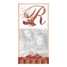 Carte photo du monogramme R de thanksgiving Carte Avec Photo