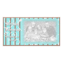 Carte photo fait sur commande Brown bleu de souven Photocartes