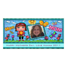 Carte photo fait sur commande des textes du jour d photocarte