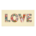 carte photo floral d'amour photocarte customisée