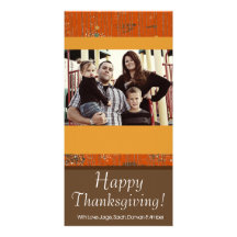 carte photo grunge orange et jaune de 4x8 de thank cartes de vœux avec photo