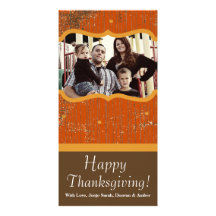carte photo grunge orange et jaune de 4x8 de thank photocartes