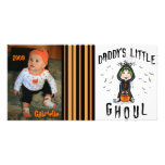 Carte photo lunatique de coutume de Halloween Cartes De Vœux Avec Photo
