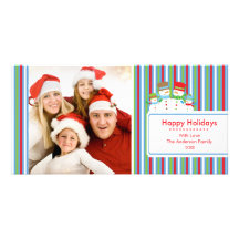 Carte photo MIGNON de Joyeux Noël de famille de bo Cartes De Vœux Avec Photo