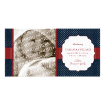 Carte photo patriotique de faire-part de naissance photocartes personnalisées