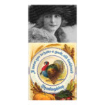 Carte photo vintage de thanksgiving cartes de vœux avec photo