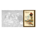 Carte photo vintage de thanksgiving cartes de vœux avec photo