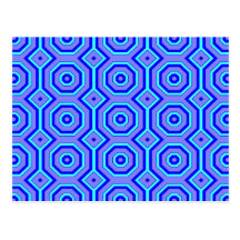 Carte postale abstraite de bleu