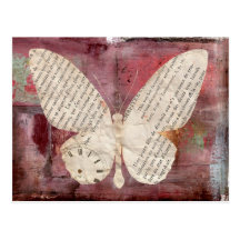 carte postale abstraite de papillon