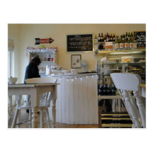 Carte postale anglaise de café