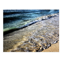 carte postale bleue de ressac
