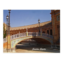 Carte postale carrée de Séville, Espagne