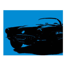 Carte postale classique de voiture
