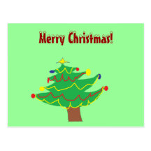 Carte postale d'arbre de Noël