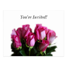 carte postale de bouquet de rose de rose